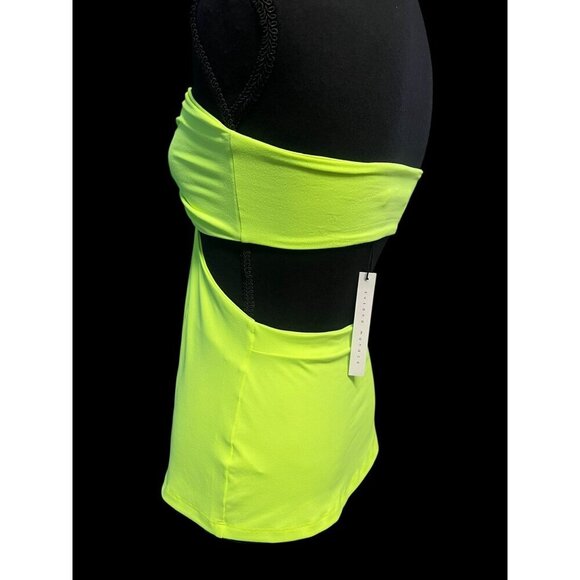 Susana Monaco Neon Green Sleeveless Halter Top, Summer, Vacation, RESORT - Picture 6 of 8